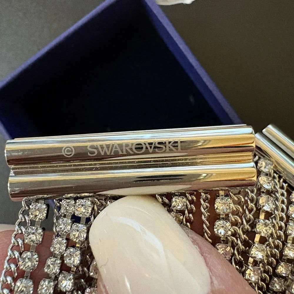 NEW Swarovski Bracelet Multi Strand Glam Rhodium Plated 7